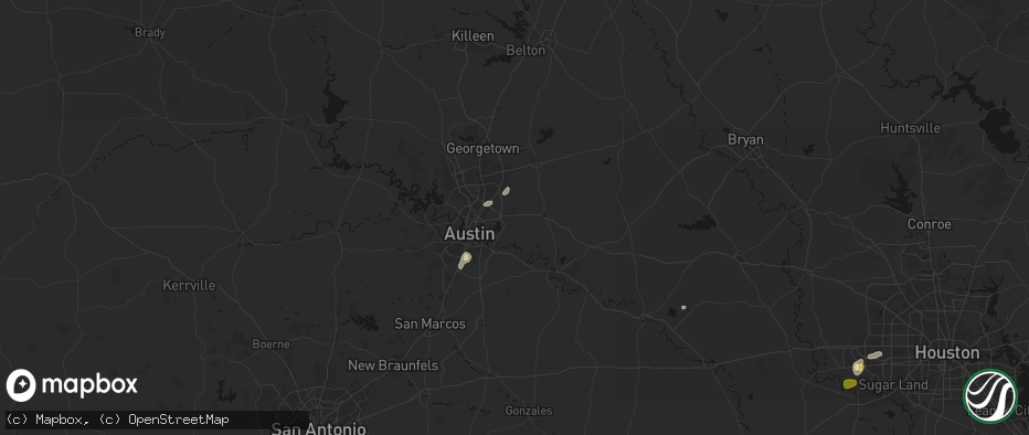 Hail map in Manor, TX on May 9, 2026