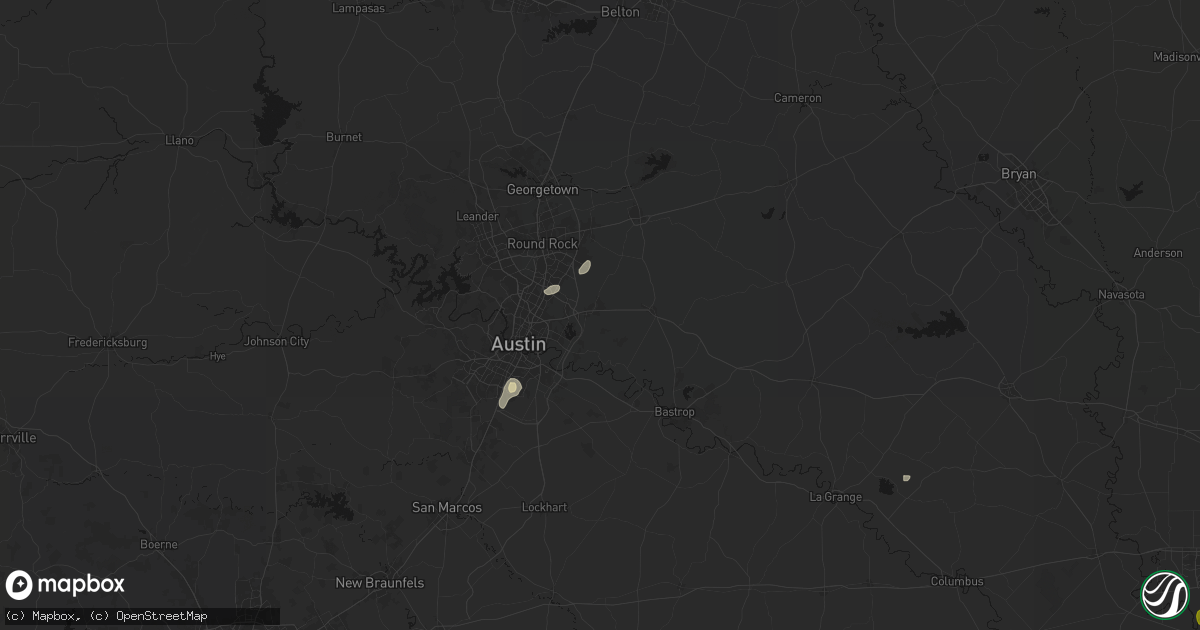Hail map in Manor, TX on May 9, 2026