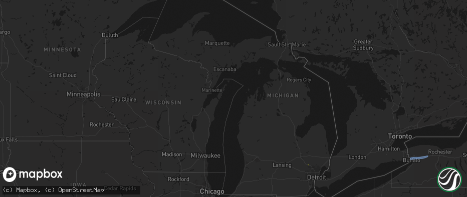 Hail map in Michigan on May 9, 2026