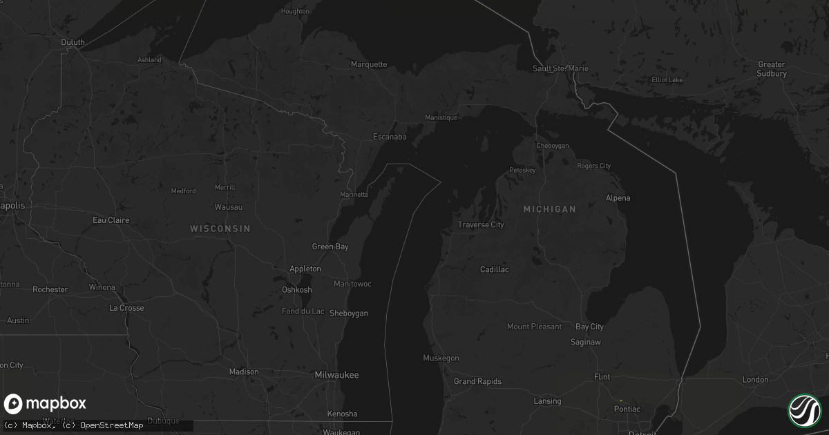 Hail map in Michigan on May 9, 2026