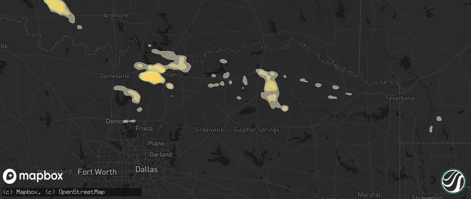 Hail map in Pecan Gap, TX on May 9, 2026