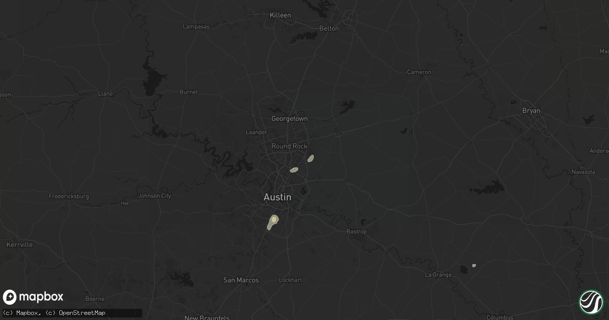 Hail map in Pflugerville, TX on May 9, 2026