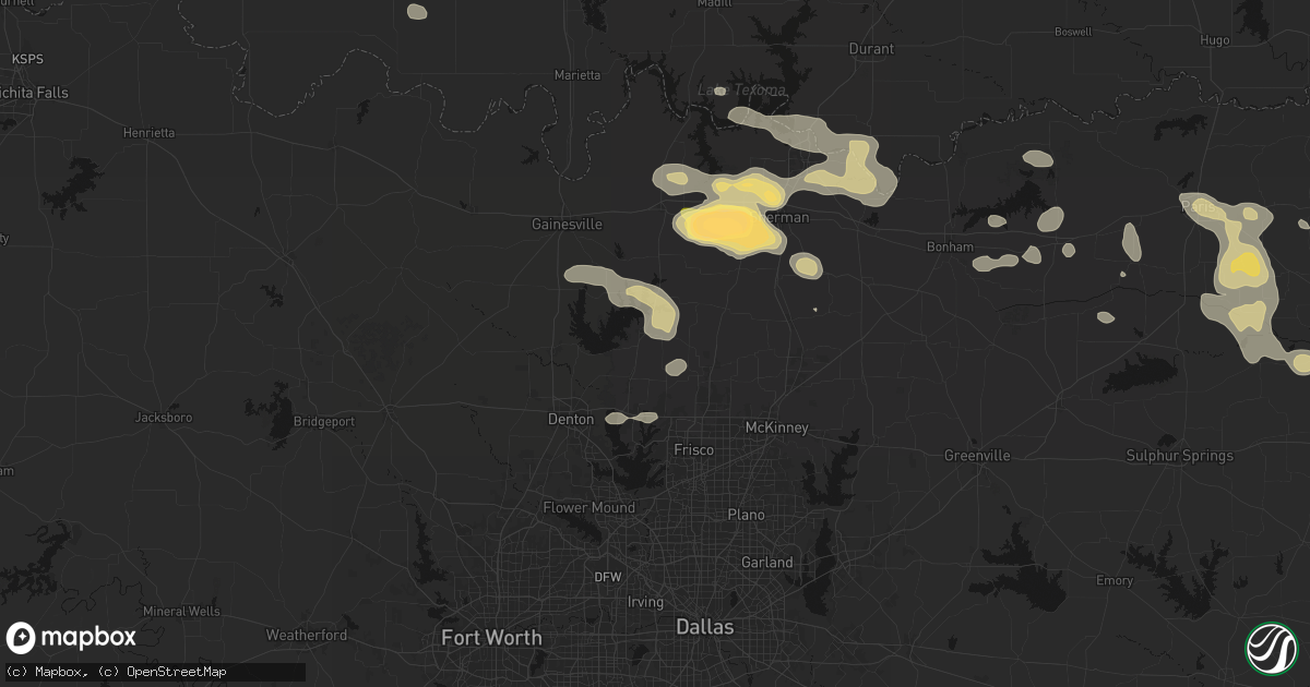 Hail map in Pilot Point, TX on May 9, 2026