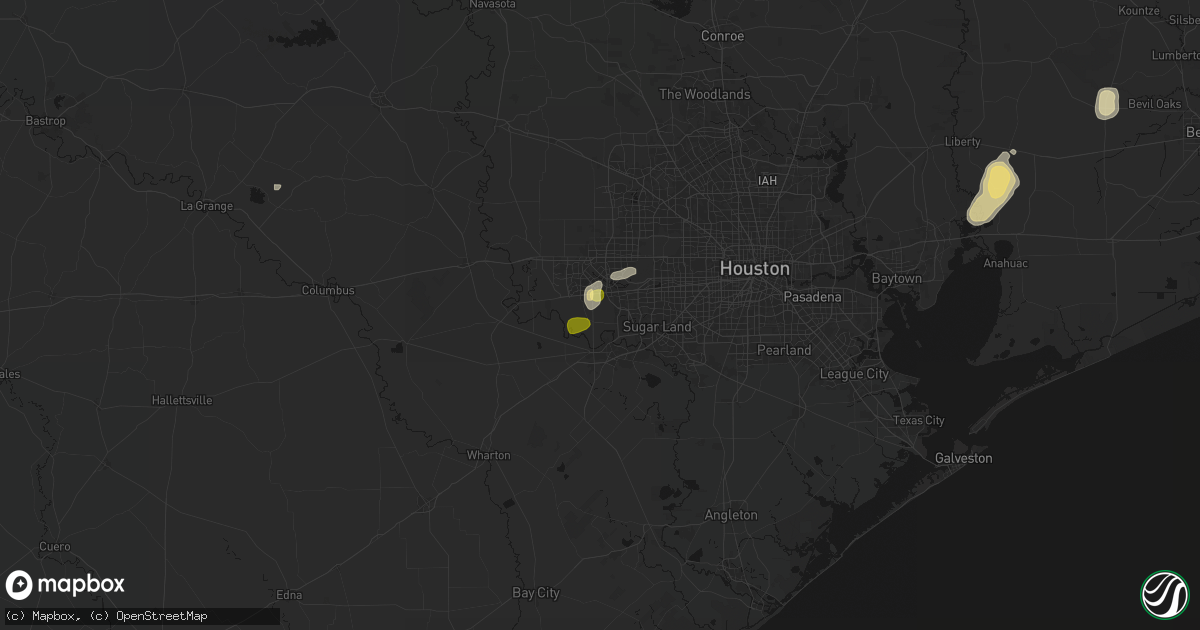 Hail map in Richmond, TX on May 9, 2026