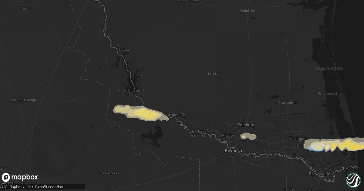 Hail map in Rio Grande City, TX on May 9, 2026