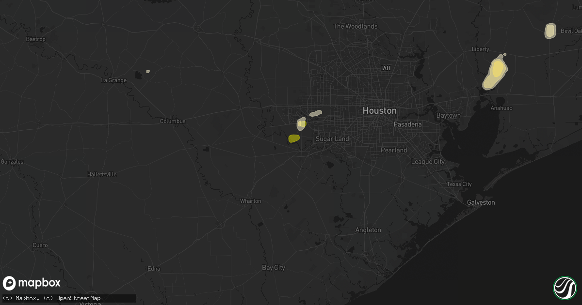 Hail map in Rosenberg, TX on May 9, 2026