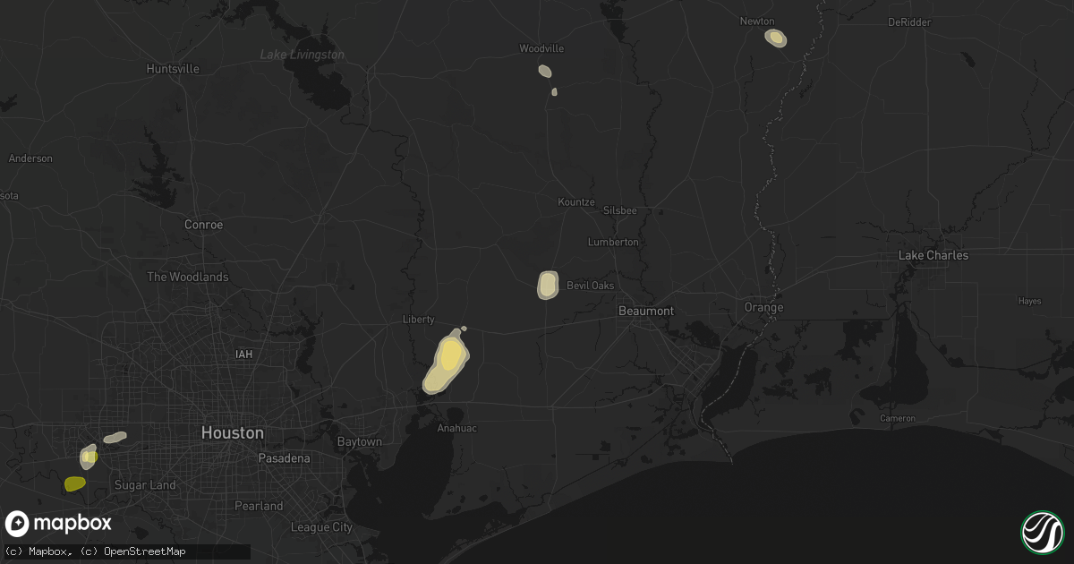 Hail map in Sour Lake, TX on May 9, 2026
