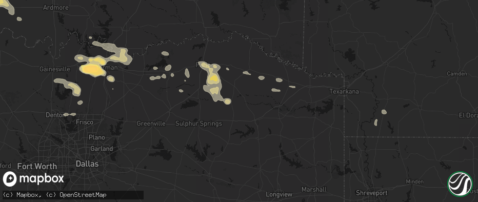 Hail map in Talco, TX on May 9, 2026