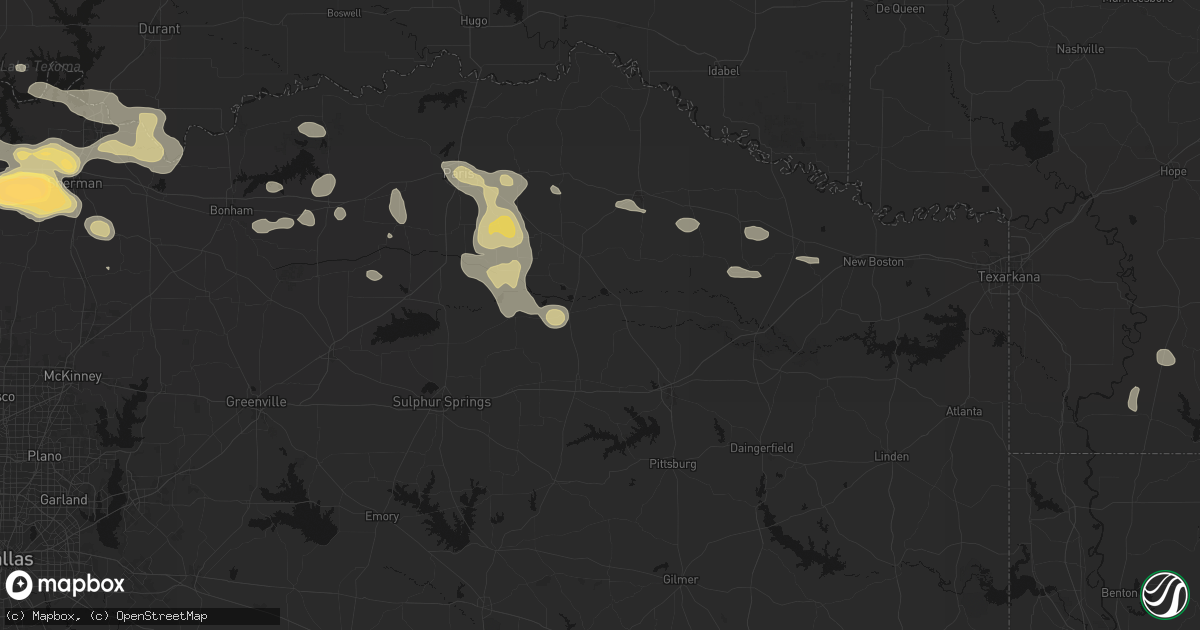 Hail map in Talco, TX on May 9, 2026