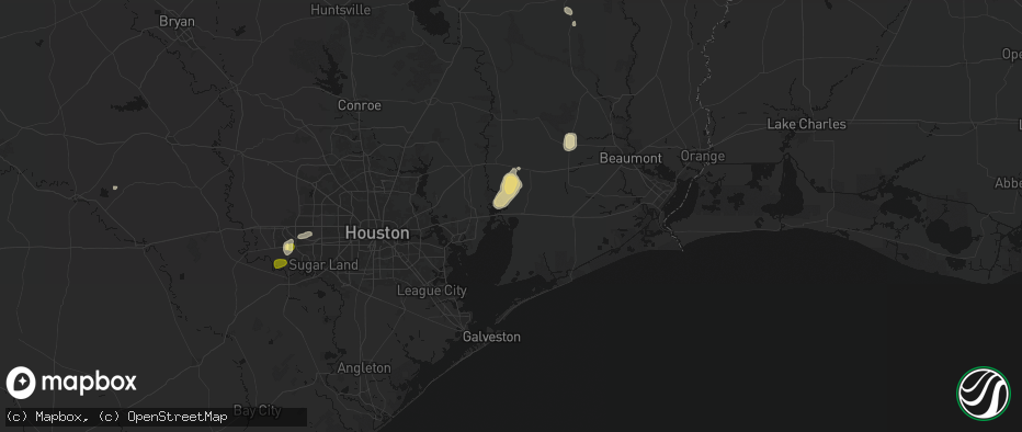 Hail map in Wallisville, TX on May 9, 2026