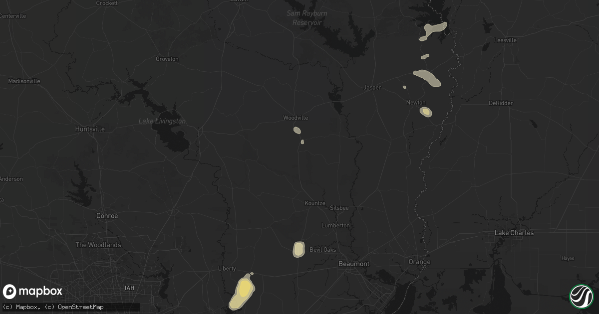 Hail map in Warren, TX on May 9, 2026