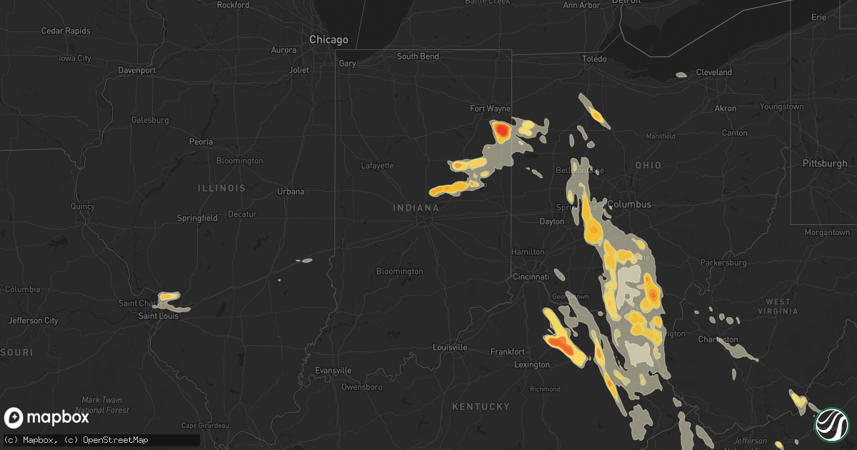 Hail map in West Virginia on May 10, 2011