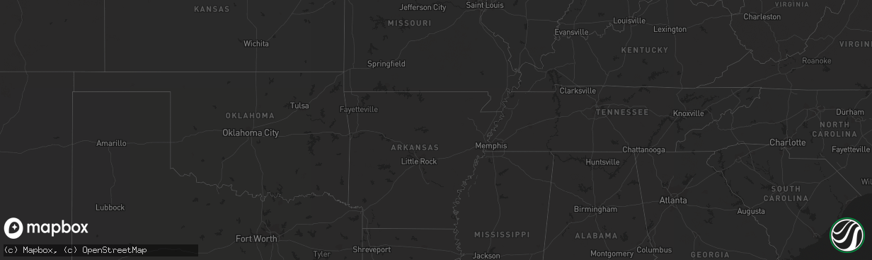Hail map in Texas on May 10, 2012