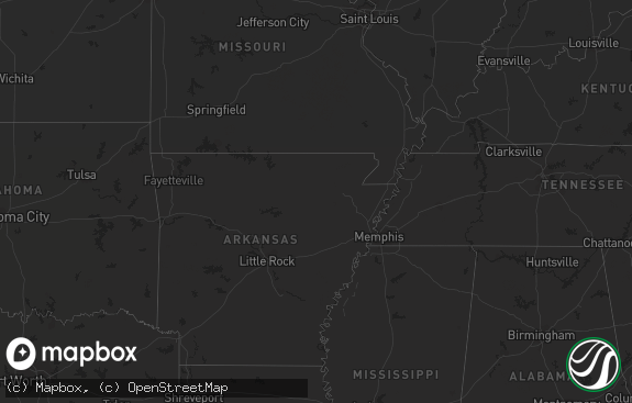 Hail map preview on 05-10-2012