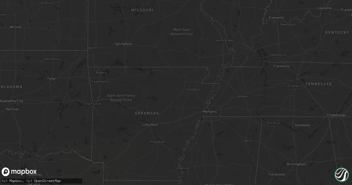 Hail map on May 10, 2012