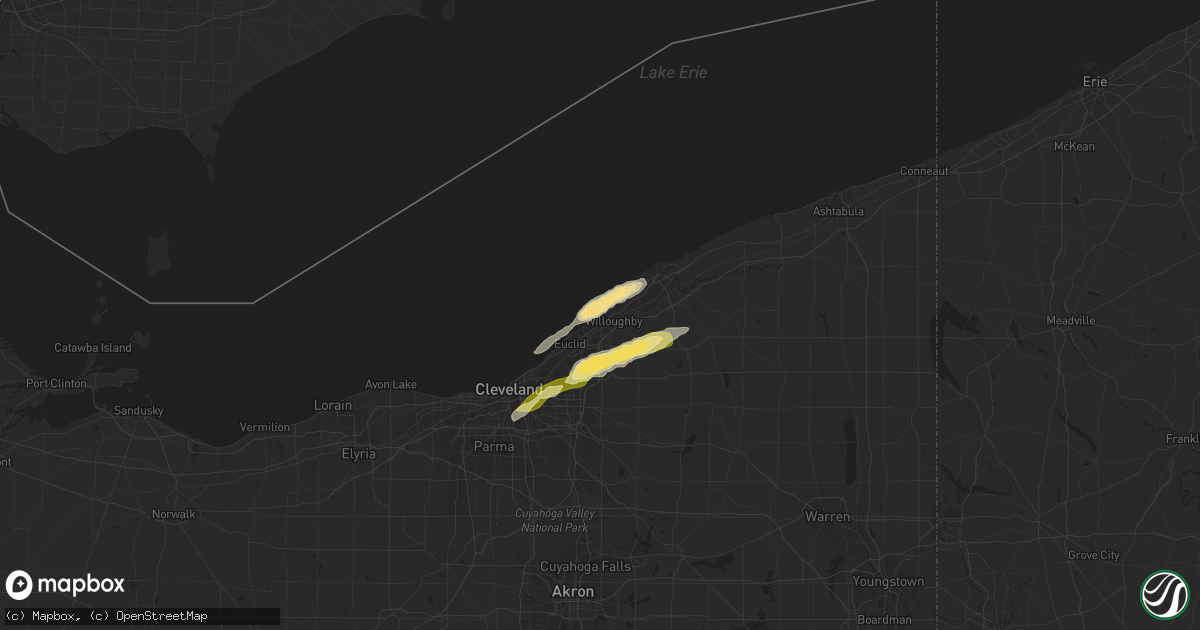 Hail map in Eastlake, OH on May 10, 2013