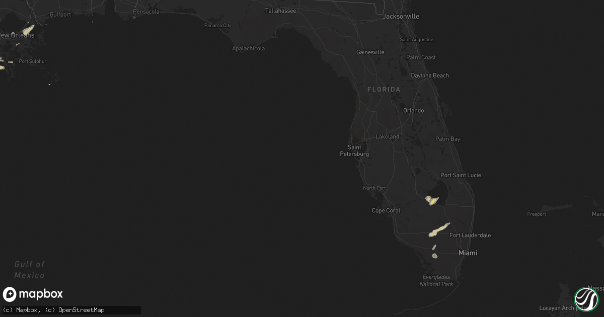 Hail map in Florida on May 10, 2013