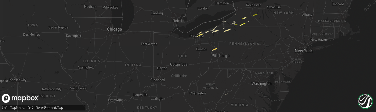 Hail map in Ohio on May 10, 2013