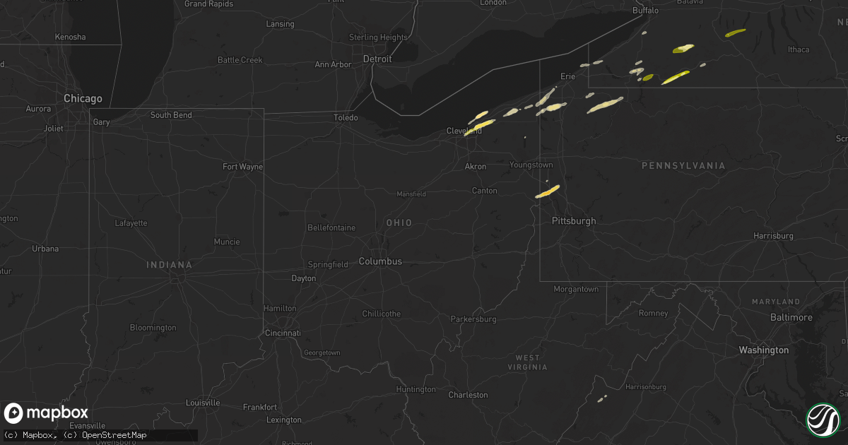 Hail map in Ohio on May 10, 2013