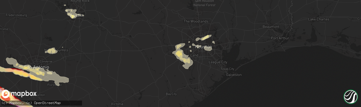 Hail map in Richmond, TX on May 10, 2013