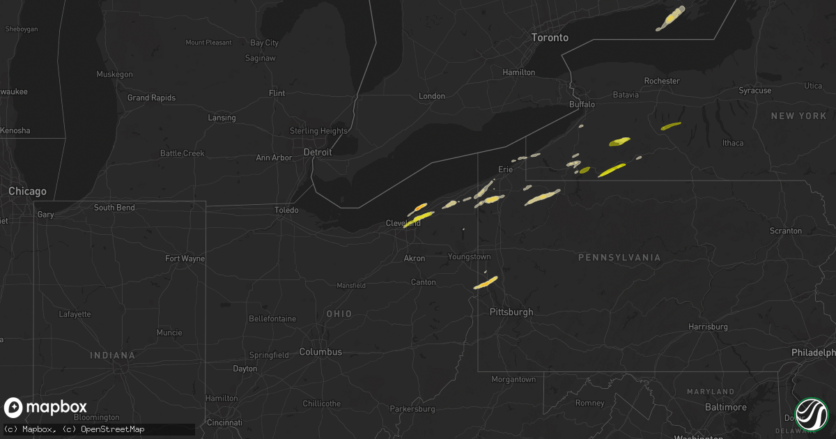 Hail map on May 10, 2013