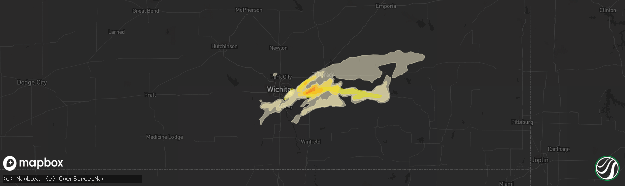 Hail map in Augusta, KS on May 10, 2014