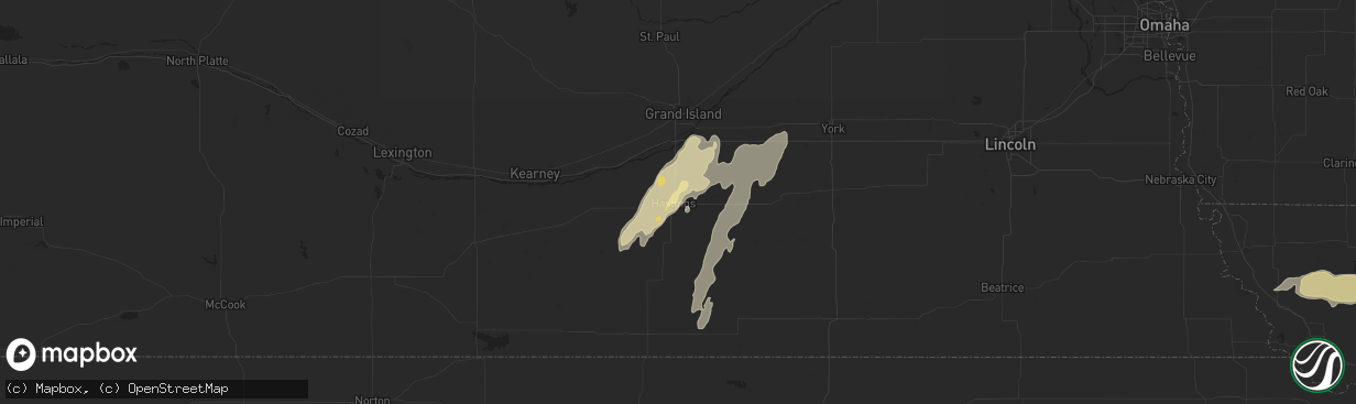 Hail map in Hastings, NE on May 10, 2014