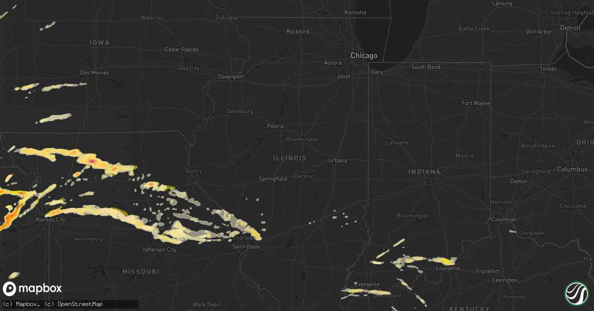 Hail map in Illinois on May 10, 2014