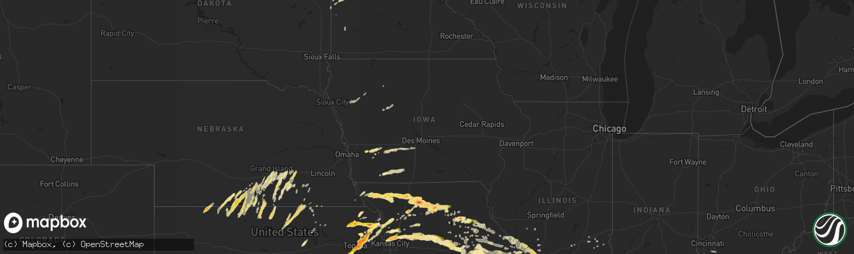 Hail map in Iowa on May 10, 2014