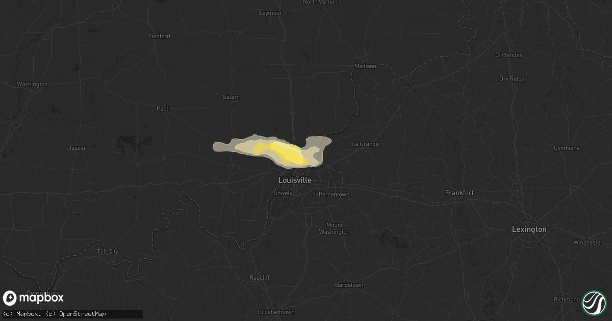 Hail map in Jeffersonville, IN on May 10, 2014