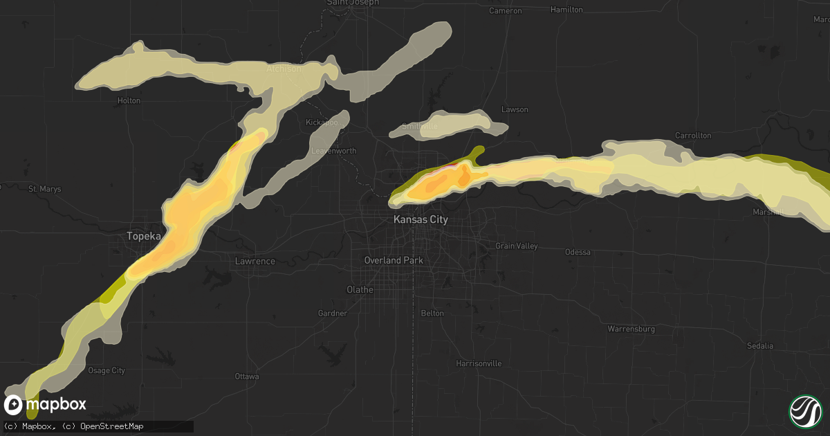 Hail map in Kansas City, MO on May 10, 2014