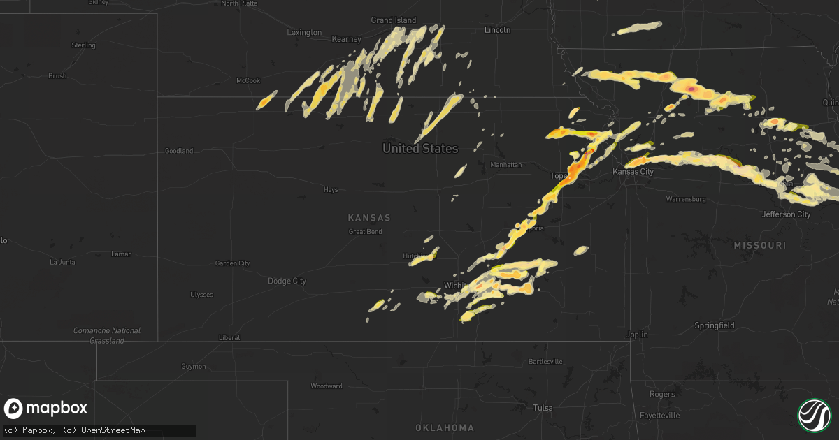 Hail map in Kansas on May 10, 2014