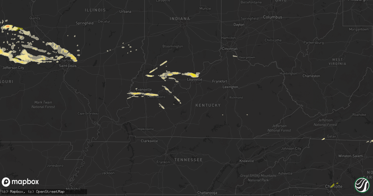 Hail map in Kentucky on May 10, 2014