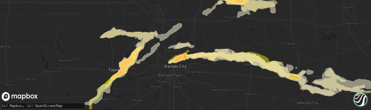 Hail map in Liberty, MO on May 10, 2014