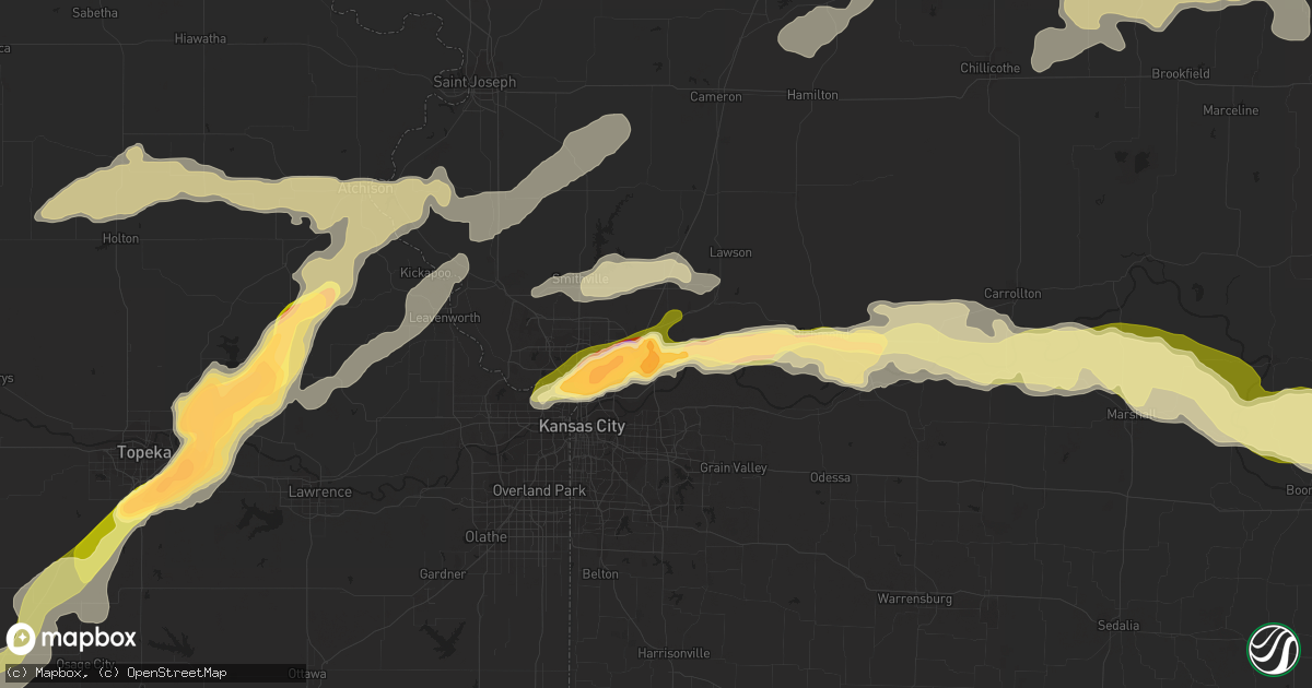 Hail map in Liberty, MO on May 10, 2014