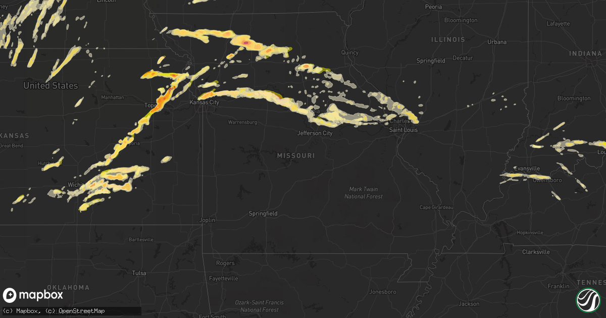 Hail map in Missouri on May 10, 2014