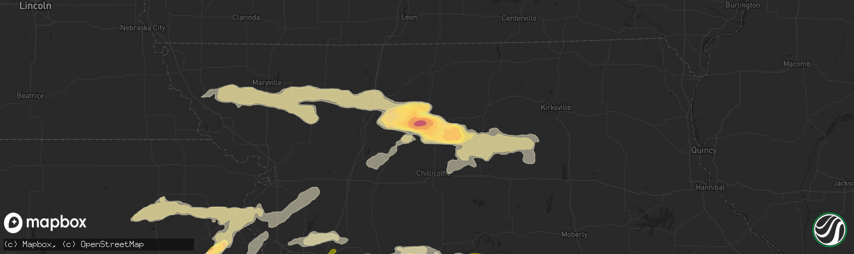 Hail map in Trenton, MO on May 10, 2014