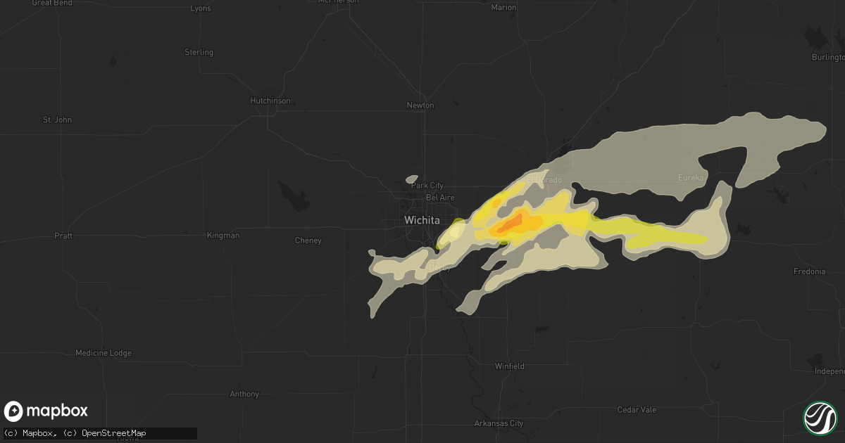 Hail map in Wichita, KS on May 10, 2014
