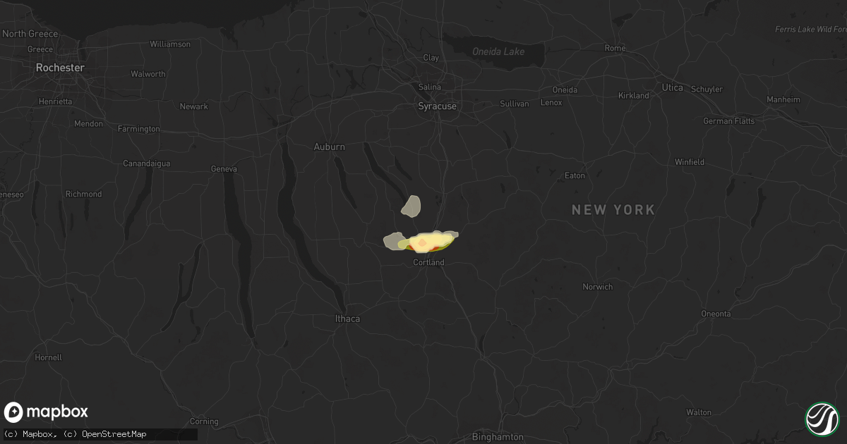 Hail map in Homer, NY on May 10, 2015