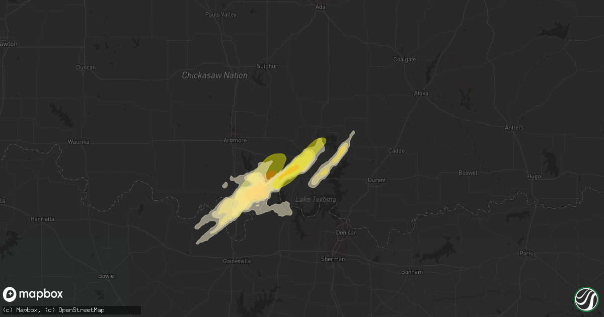 Hail map in Madill, OK on May 10, 2015