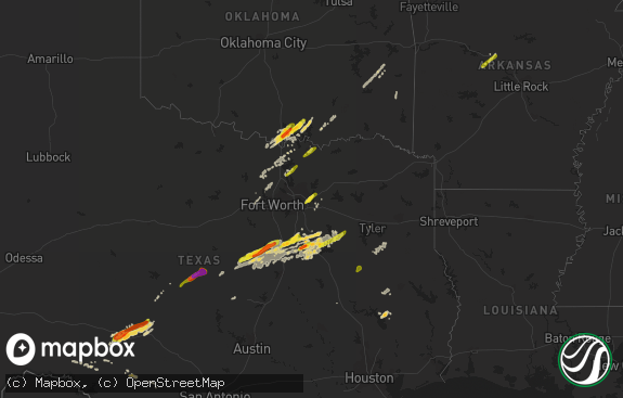 Hail map preview on 05-10-2015