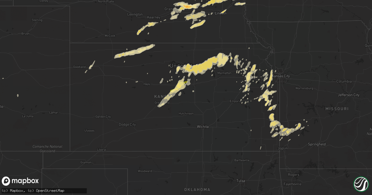 Hail map in Kansas on May 10, 2016