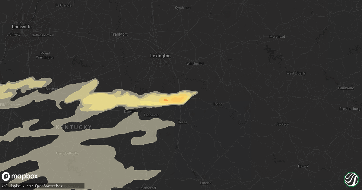 Hail map in Richmond, KY on May 10, 2016