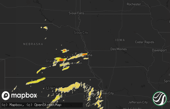 Hail map preview on 05-10-2016