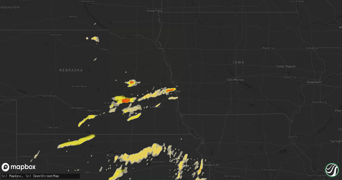 Hail map on May 10, 2016