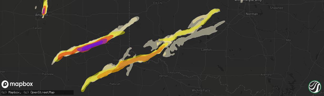 Hail map in Altus, OK on May 10, 2017