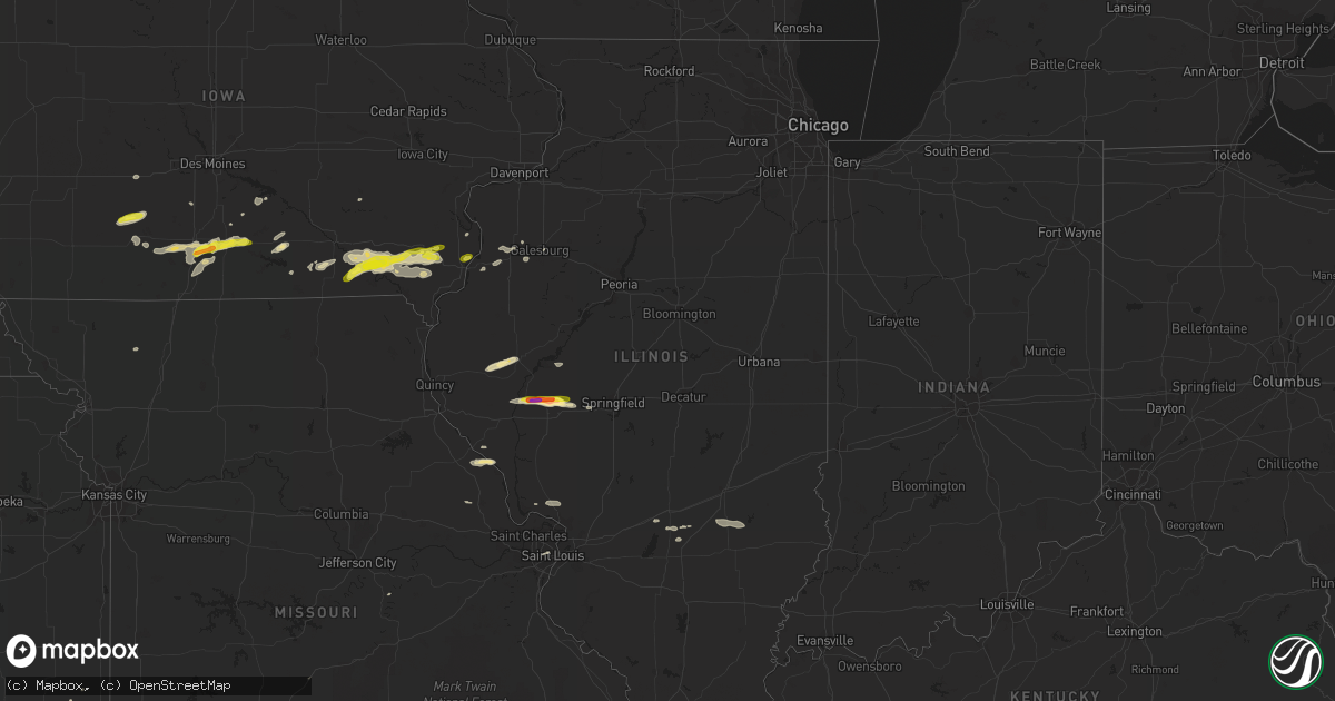 Hail map in Illinois on May 10, 2017