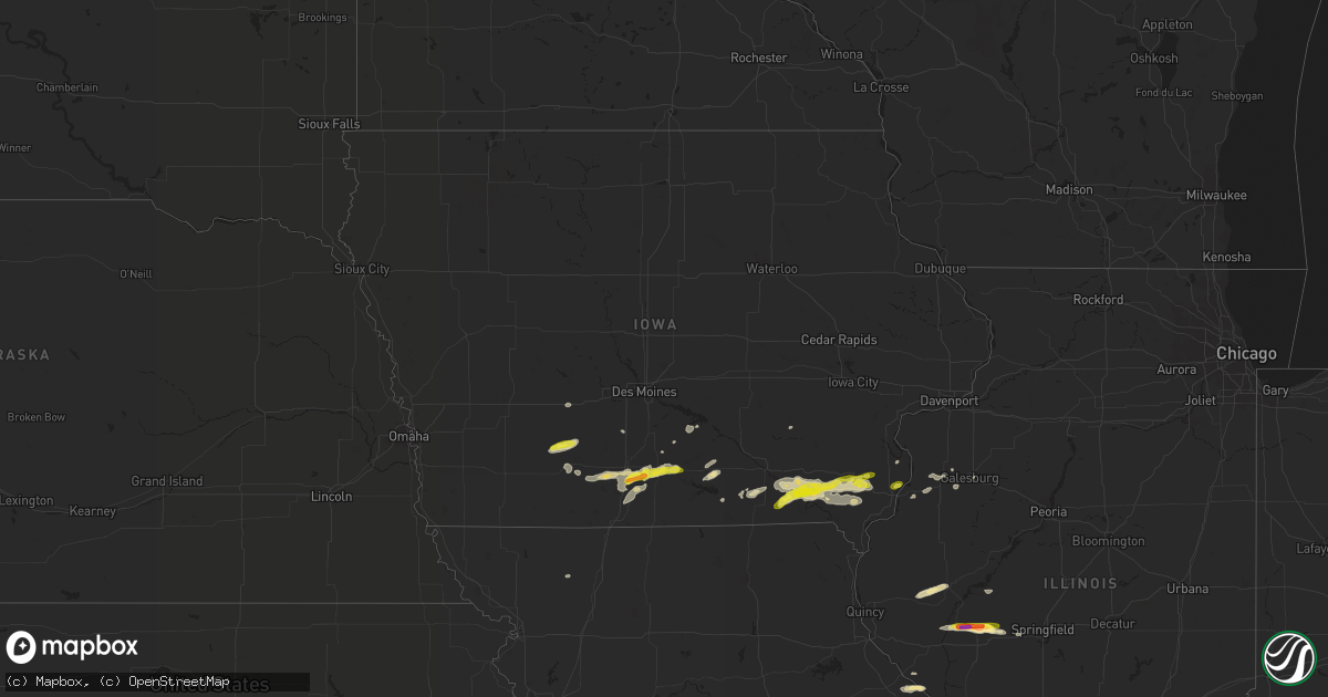 Hail map in Iowa on May 10, 2017