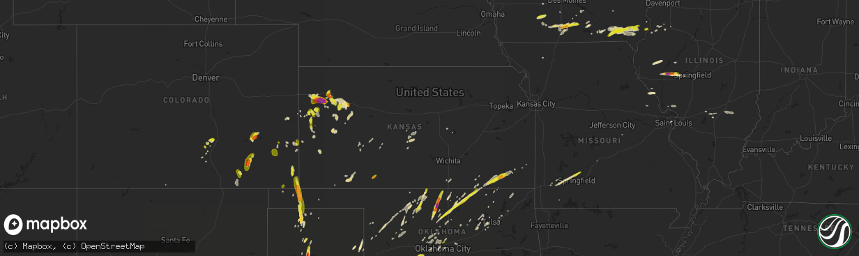 Hail map in Kansas on May 10, 2017