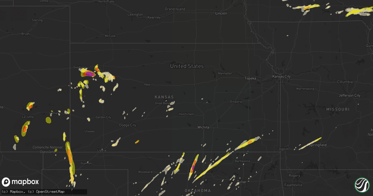 Hail map in Kansas on May 10, 2017